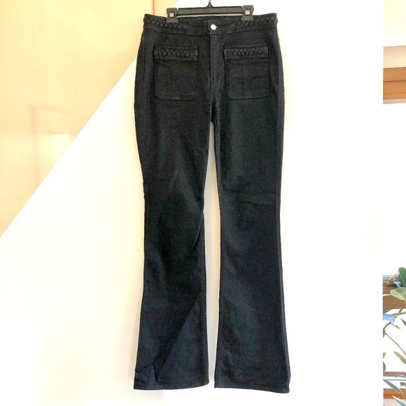7 For All Mankind Slim Bootcut Jean in Black Wash - Picture 1 of 5